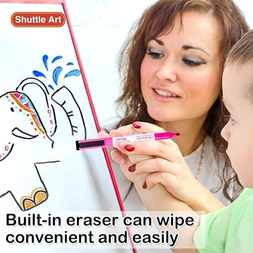 Shuttle Art Magnetic Whiteboard Markers, 20 Pieces Fine Tip and Eraser, Dry Erase Whiteboard Markers, for Writing on Whiteboards, Weekly Planner, Glass for School Office Home thumbnail 6