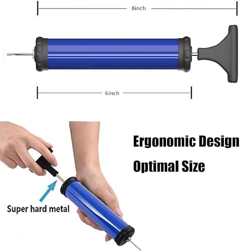 HDNNC Portable Ball Pump, Air Pump with 4 Needles 2 Nozzle 1 Extension Hose Great for Basketball Football Volleyball Soccer thumbnail 2