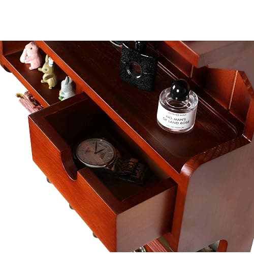 HEKFL Key Holder for Wall, Mail and Key Holder, Mail Organizer Wall Mount with Storage Drawer and 6 Hooks, Easy Installation Key Rack for Entryway and Home Decor, Luxury Auburn thumbnail 5