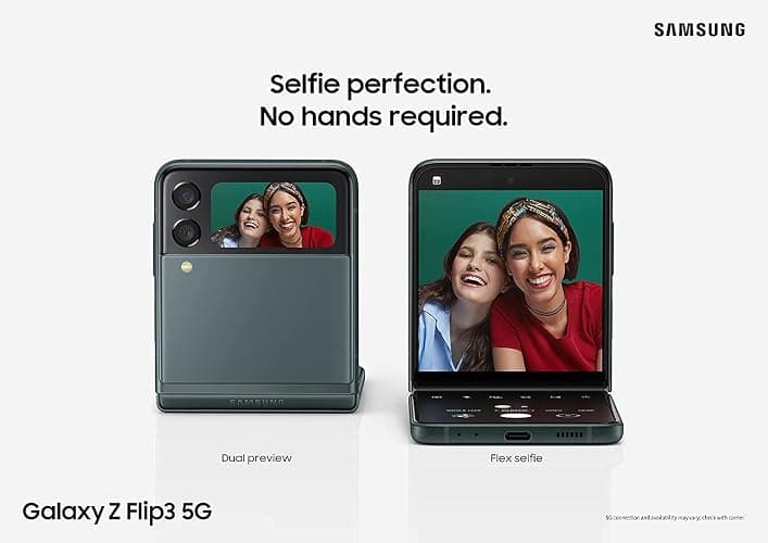 Samsung Galaxy Z Flip 3 5G T-Mobile Locked Android Cell Phone US Version Smartphone Flex Mode Intuitive Camera Compact 128GB Storage US Warranty (Lavender) (Renewed) thumbnail 6