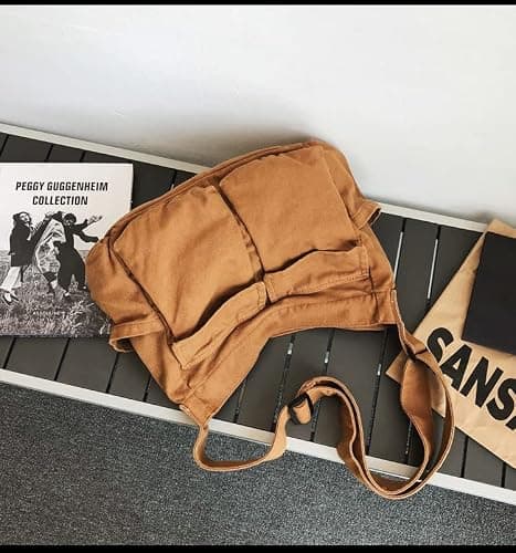 Sumleno Bohemian Hipster Hobo Boho Hippie Crossbody Bag Purse Canvas Sling Bag Aesthetic Tote Large Handbags Fairy Grunge Bag thumbnail 3