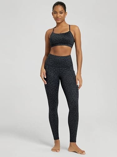 ODODOS Women's High Waisted Yoga Leggings with Pockets, Tummy Control Non See Through Workout Athletic Running Yoga Pants thumbnail 3