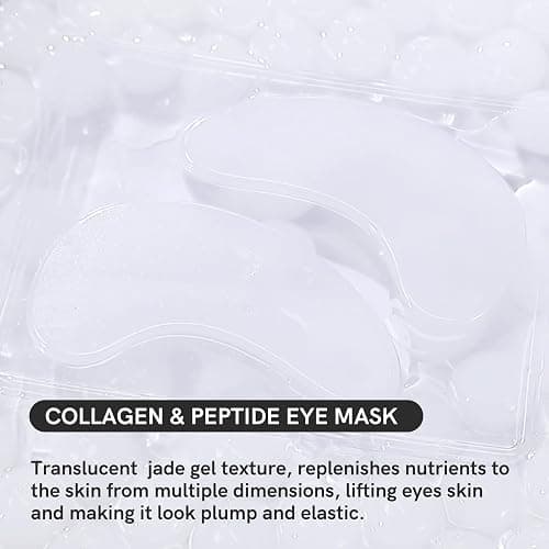 PEAUAMIE Under Eye Patches Collagen and Peptide Eye Mask for Dark Circles and Puffiness,Face Mask Skin Care Products 30 Pairs thumbnail 5