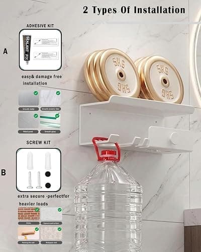 FEWOMAT Wall Mount Hair Tool Organizer & Hair Dryer Rack — Space-Saving Hair Appliance Organizer and Blowdryer Wall Mount for Bathroom thumbnail 5