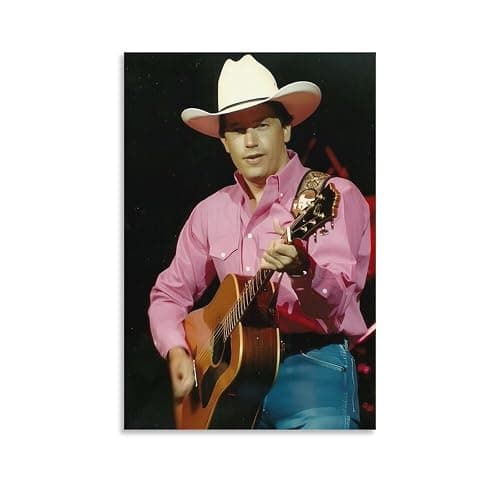 XIANEOU American Country Musician George Strait Poster Famous Singer Artist Poster Canvas Wall Art Poster For Room Aesthetic And Decor (7) Pictures For Living Room Bedroom Decor08x12inch(20x30cm) - Image 1