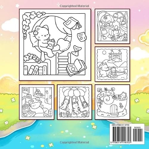 Little Friends: Coloring Book for Adults and Teens Featuring Fuzzy Animal Characters and Cute Besties in Cozy Moments and Daily Adventures for Relaxation (Cute & Easy Coloring) thumbnail 2
