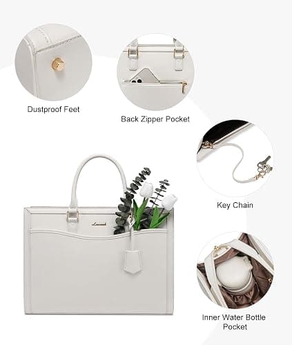 LOVEVOOK Laptop Tote Bag for Women, Office Work Bag Briefcase fit for 15.6 inch Laptop, Large Capacity Teacher Bag Handbag thumbnail 7