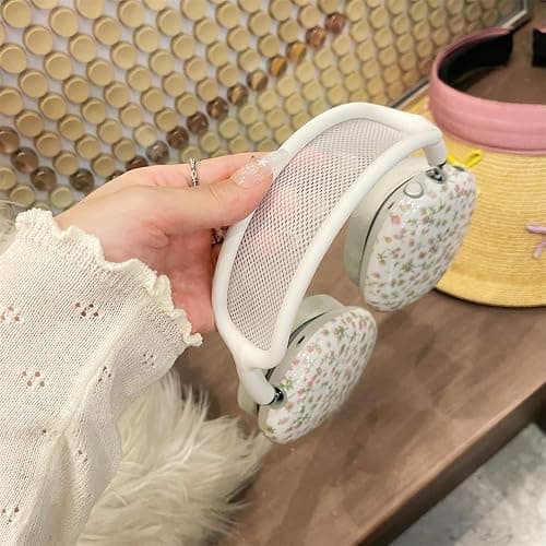 SCJLSDA for AirPods Max Case,Cute Pink Flower Design,plant Floral Shock Buffer Headphones Ear Buds Protective Cover for Girls Ladies thumbnail 6