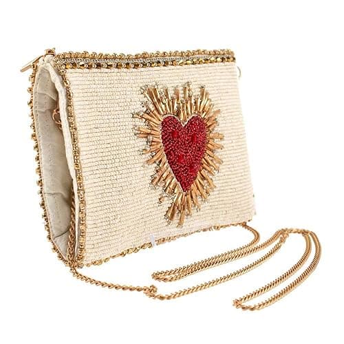 Mary Frances Heart Burst Beaded Crossbody Cell Phone Bag Clutch Novelty Evening Purse, Multicolor thumbnail 4