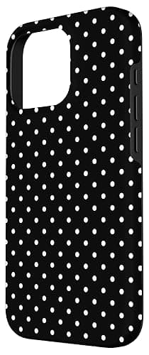 Polka Dot Pattern Black and White, Women Girls Polka Dots Case for iPhone 16 Pro thumbnail 2