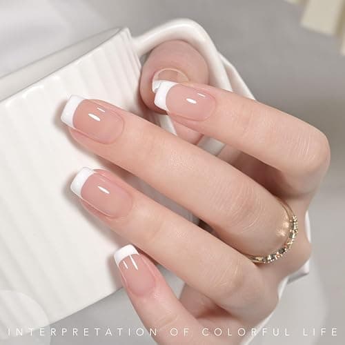 GAOY White Swirl Gel Nail Polish Art Liner, 12ml Classic Color Nail Paint Design with Thin Brush, UV Light Cure for DIY French Manicure at Home thumbnail 2