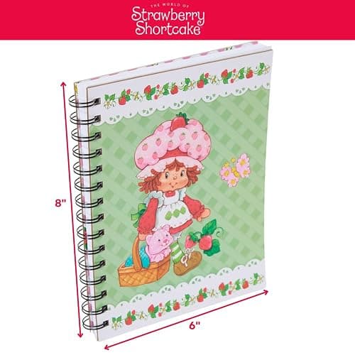 Innovative Designs Strawberry Shortcake Journal Set with Pens for Kids and Girls, 80 Lined Page Spiral Notebook with 4 Colored Gel Pens thumbnail 2