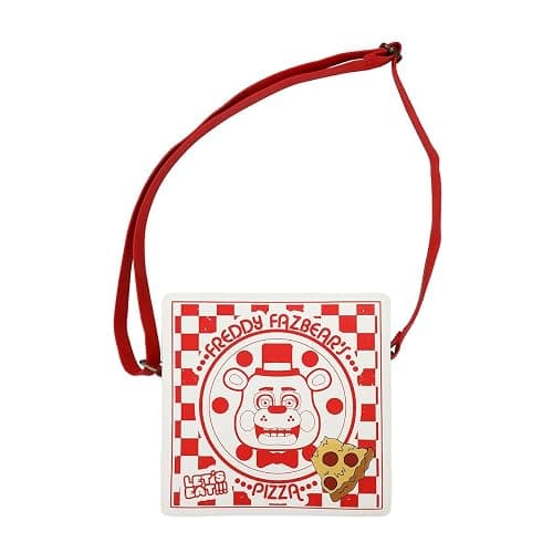 Five Nights At Freddy's Freddy Fazbear's Pizza Box White 12.5" Novelty Crossbody Bag - Image 1