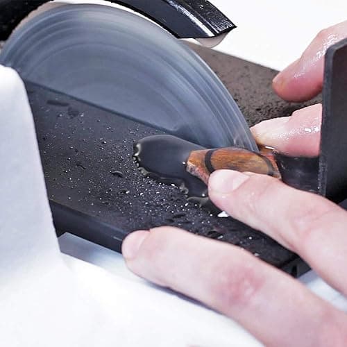 Hi-Tech Diamond 4"/5" Lapidary Trim Saw - Stone Cutter Equipment, Glass Cutter, Diamond Blades Included, Rock Polisher & Cutting Tool Set for Gems, Minerals, Stones and Crystals – 4/5 Inch, 115V Only thumbnail 9