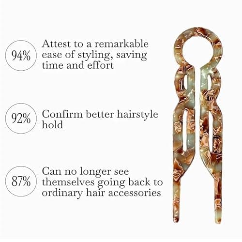 Prestige French Hair Pins, Acetate Leopard Print Hair Pin for Women,Suitable for All Hair Types (Multicolor-C-4PCS) thumbnail 5