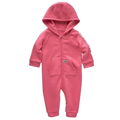 Carhartt Kid's CM9732 Long-Sleeve Fleece Zip-Front Hooded Coverall - Girls - Image 1