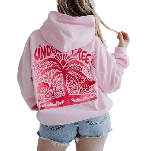 Sastianaen Cute Graphic Hoodies for Teen Girls Y2k Oversized Print Hoodie Vintage Preppy Pullover Sweatshirt thumbnail 2