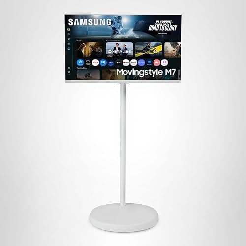 Samsung The Movingstyle Essential 32" 4K UHD Smart Monitor with Adjustable Rolling Stand, Smart TV Apps, Built-in Speakers, White Design, Gaming Hub, AI Picture Optimizer, SmartThings, F-LS32FM70-MSR thumbnail 10