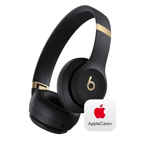Beats Solo 4 -Wireless Bluetooth on Ear Headphones with AppleCare+ (2 Years) - Black & Gold - Image 1