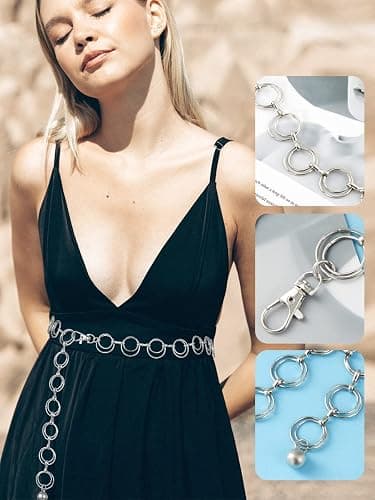 FIORETTO Chain Belt for Women Metal Waist Chain Fashion Multilayer Chain Belts for Dress thumbnail 6