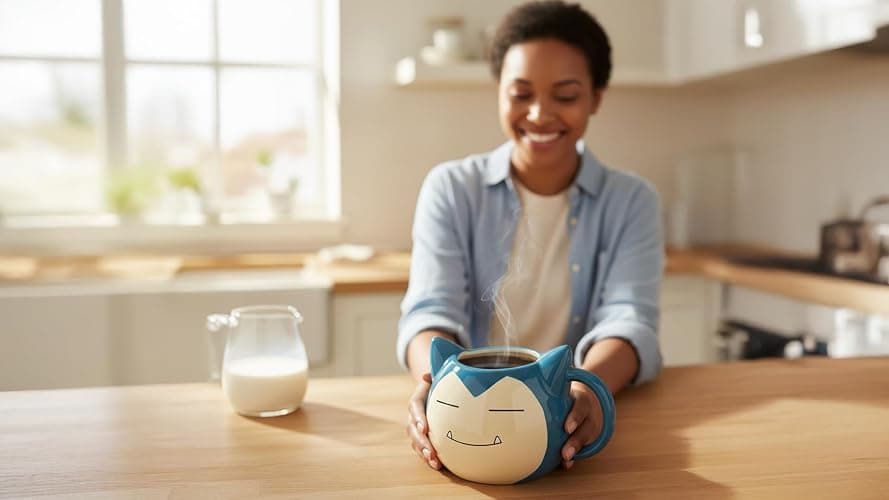 Silver Buffalo Pokemon Snorlax Face Ceramic 3D Sculpted Mug, 20 Ounces thumbnail 9