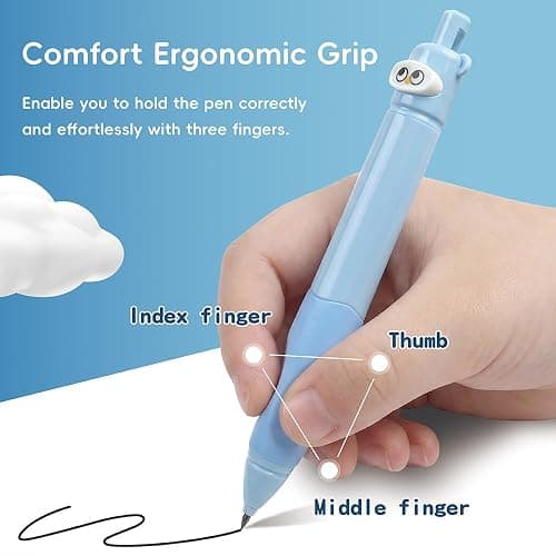 TIJOPOP 6PCS Cute Mechanical Pencils 2.0MM with Comfort Ergonomic Grip, 25PCS Leads,2PCS Erasers,Cute Stationery Kit for Writing, Sketching & Drawing,Ideal for Gift thumbnail 2