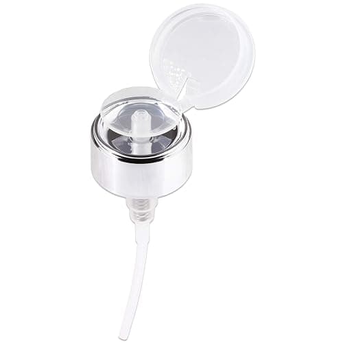 PANA 7oz. Professional Push Down Liquid Pumping Clear Bottle Dispenser (Silver Lid with No Wording, 2pc) thumbnail 5