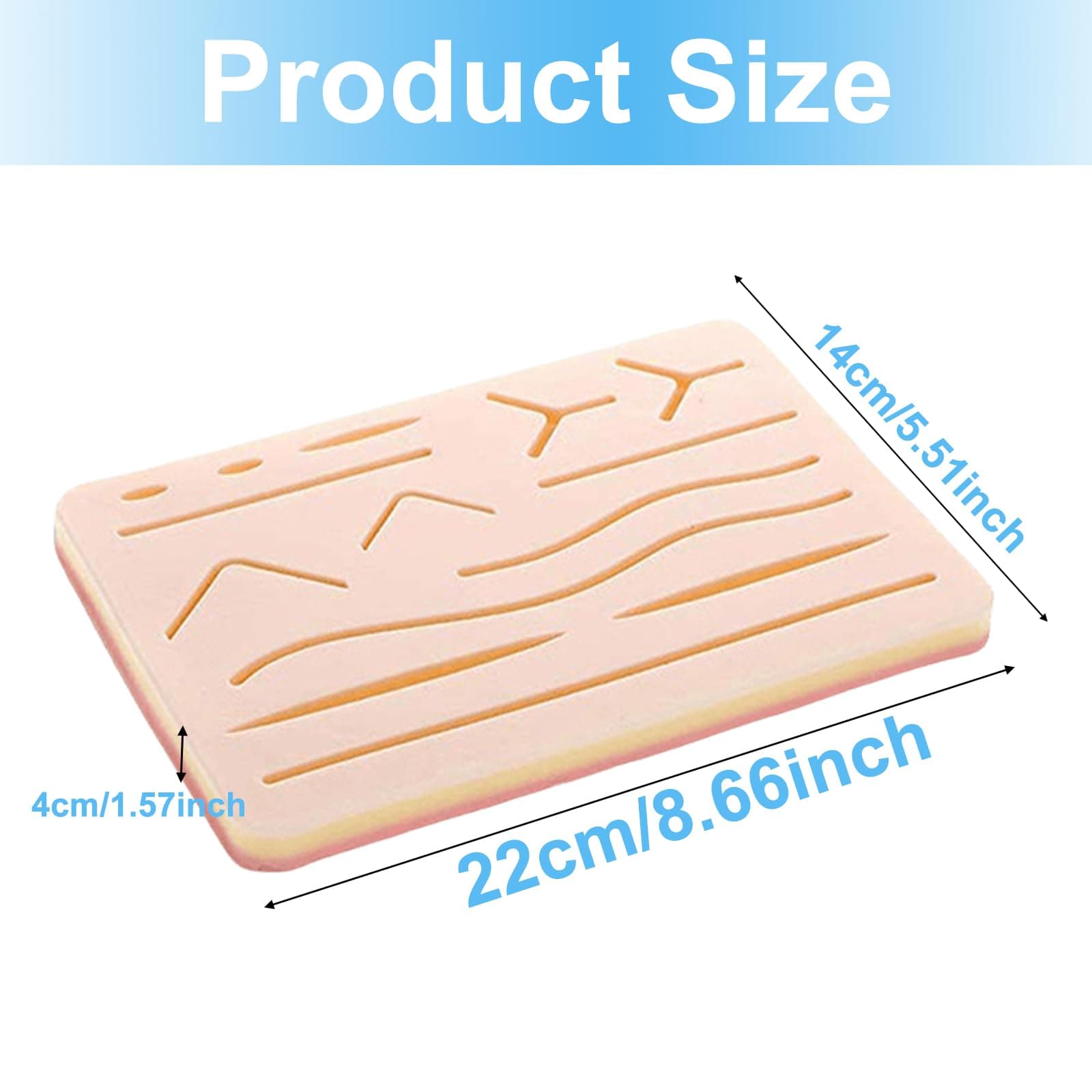 Surgical Sewing Set: Suture Practice Kit, Suture Material for Surgery, Exercise Kit for Wound Suturing, Silicone Sewing Pads with Tool Set, Exercise Kit for Wound Sutures, Exercise Set for thumbnail 2