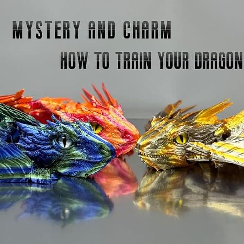 SGYYSG Feathered Wyvern Dragon,3D Printed Dragon, Articulated Dragon with Wings, 3D Printed Toys, Desktop Pet - Indulge in The Enchanting Realm of Dragons (Rainbow Noctilucent) thumbnail 5