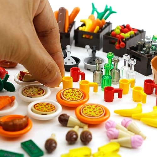 City Food Accessories - Building Block Friends Animals Bricks, People House Kitchen Farm Restaurant MOC Pieces Parts, Classic Party Favors Toys for Boys Girls thumbnail 2