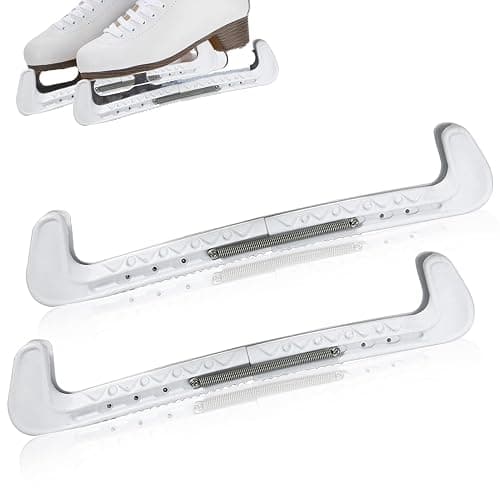 Cyrank 1 Paar Sport Hockey Blade Guards, Eishockey Skate Blade Guards Kunststoffabdeckung mit Spring Ice Skating Protector für Kinder Erwachsene Eiskunstlaufschuhe - Image 1