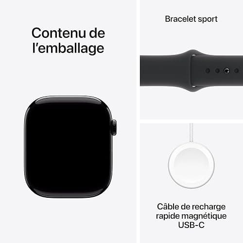 Apple Watch Series 10 [GPS 46mm] Smartwatch with Jet Black Aluminium Case with Black Sport Band. Fitness Tracker, ECG App, Always-On Retina Display, Water-Resistant thumbnail 6
