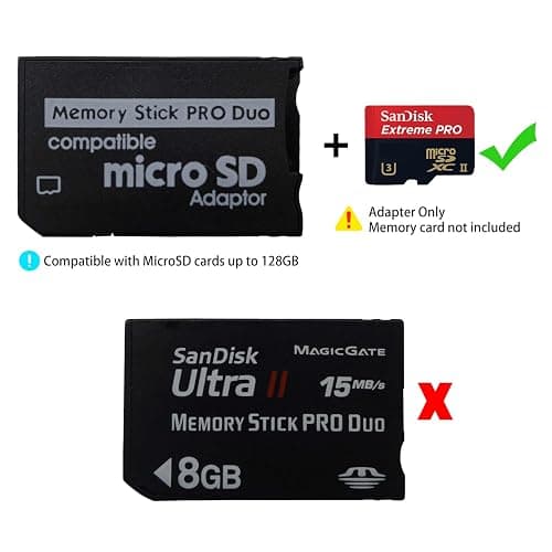 PSP Memory Stick Adapter, Funturbo Micro SD to Memory Stick PRO Duo MagicGate Card for Sony PlayStation Portable, Camera, Handycam thumbnail 4