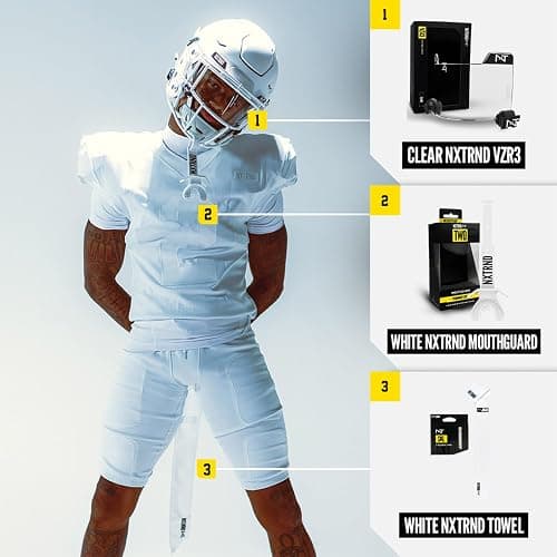 Nxtrnd Streamer Football Towel, Thin Sports Towel, Dries Hands & Football Accessories (White) thumbnail 3