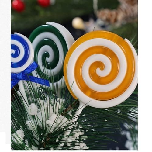 CCUUHJ 12Pcs Christmas Candy Cane Plastic Candy Decorations Peppermint Ornaments for Christmas Tree Candy Lollipop Craft Decor for Xmas Home Party Supplies (Pink) thumbnail 5