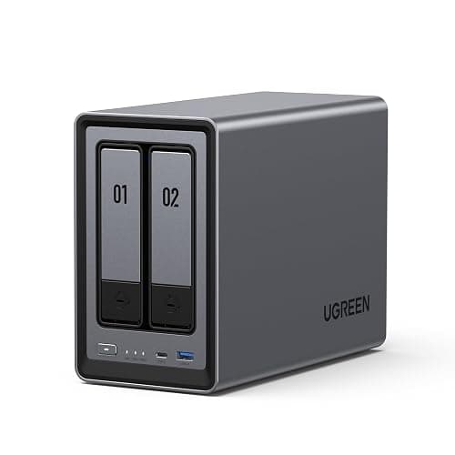 UGREEN NASync DXP2800 2-Bay Desktop NAS, Intel N100 Quad-core CPU, 8GB DDR5 RAM, 2.5GbE, 2X M.2 NVMe Slots, 4K HDMI, Network Attached Storage (Diskless) - Image 1