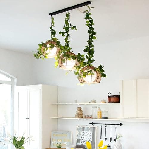 Apeair 3Pcs Artificial Greenery Ivy Vines Kit, 6FT Odorless Silk Ivy Garland, Green Leaves Fake Hanging Plants, for Boho Decor, Home, Classroom, Wall, Party and Wedding Decoration thumbnail 7