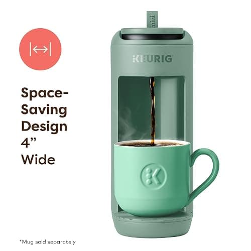 Keurig K-Mini Mate Single Serve K-Cup Pod Coffee Maker, Brews Up to 12 oz Cup, Compact Portable Coffee Machine for Small Spaces, Great for Dorms & Offices, Glamping Green thumbnail 4
