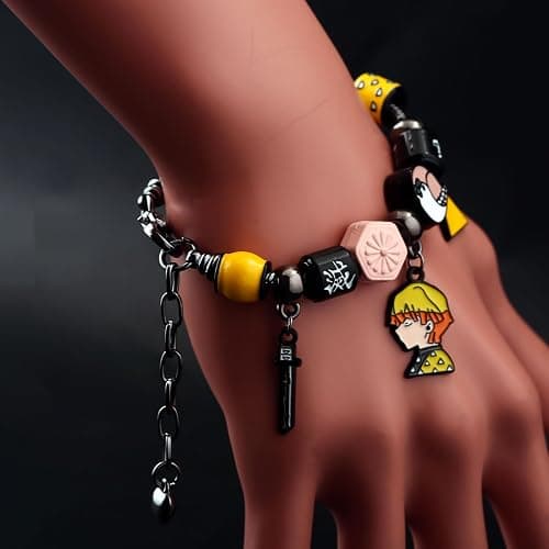 SONGCHANGJEWELRY Anime Slayer Beaded Bracelets Set – Tanjiro, Nezuko & Zenitsu Jewelry – Cosplay Gifts for Fans & Collectors thumbnail 3