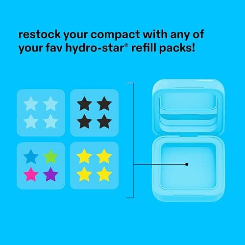 Starface Hydro-Star Salicylic Acid Patches + Big Blue Compact, Helps Unclog Pores and Shrink Spots, Absorb Fluid and Reduce Redness, Hydrocolloid, Vegan and Cruelty-Free Skincare (32 Count) thumbnail 8