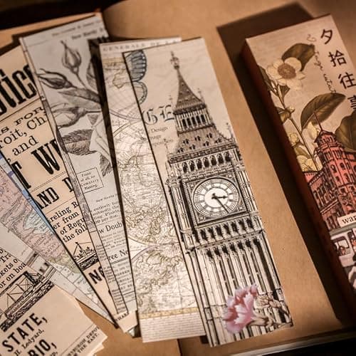Generic 30PCS Vintage Aesthetic Bookmarks for Reading Women, Retro Natural Butterfly Flower Boxed Cardboard Paper Bookmarks Gifts for Book Lovers (B - 30 PCS) thumbnail 4