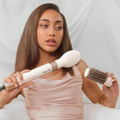 Cecotec Cepillo de Aire Caliente Secador Moldeador Alisador 12 Cabezales Tecnología Coanda CeramicCare 12in1 AirGlam Champagne. 1400W, Motor Digital, Elimina el Frizz, 3 Temperaturas thumbnail 11