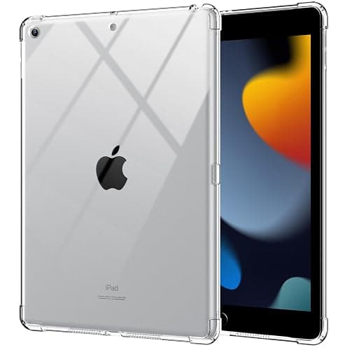 Blosomeet Clear Case for iPad 9th Generation 2021 & iPad 8th Generation 2020 & iPad 7th Generation 2019 10.2 inch with Slim Shockproof Design, Lightweight Soft TPU Transparent Cover. - Image 1