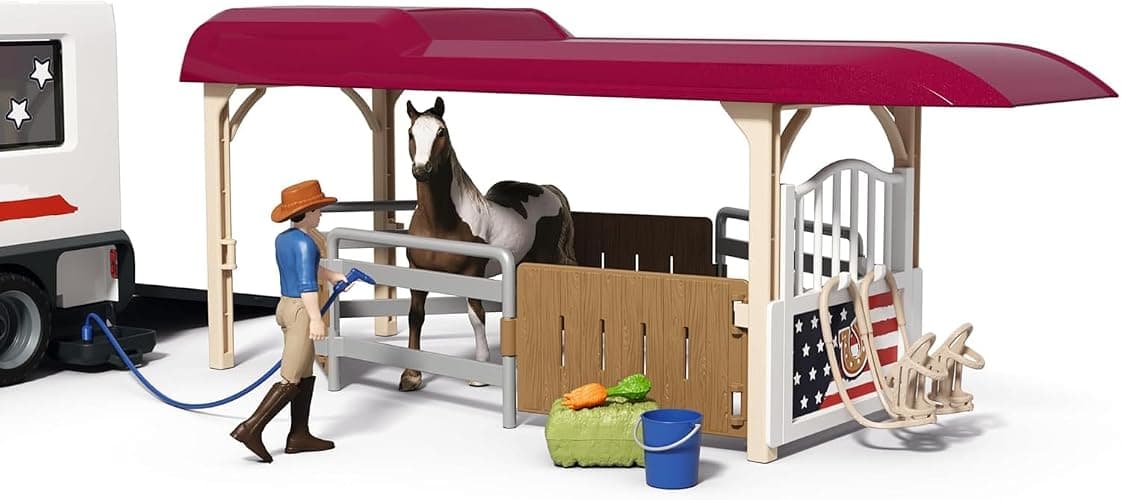 Schleich Horse Club - 119 PC Lakeside Truck and Trailer Playset With 2 Horse Figurines, 2 Poseable Rider Figures and Accessories - Interactive Play for Girls and Boys - Toys for Kids Ages 5+ | 42705 thumbnail 13
