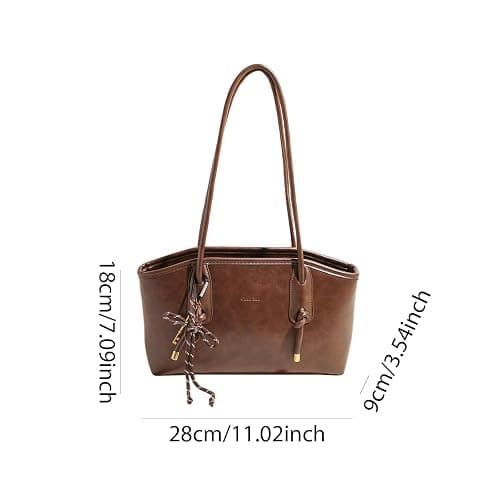 YESFIXS Shoulder Bags for Women Y2k Fall Purse Small Vintage Hobo Tote Handbag Faux Leather Underarm Purse with Zipper thumbnail 7