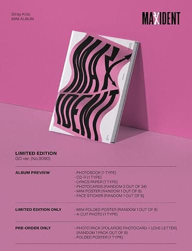 DREAMUS Stray Kids - MAXIDENT [GO ver.] Limited Edition Album+Pre-Order Benefit (SMK1348) thumbnail 2