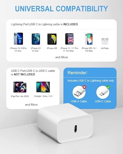 10 Ft iPhone Fast Charger, 2-Pack 20W Super Fast Charger with Long Fast Charging Cable for iPhone 14/13/12/11 Pro Max,14 Plus,Mini,Pro/XS/SE/XR/iPad thumbnail 4