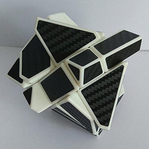 CuberSpeed Ghost 3x3 White with Black Sticker Magic Cube 3x3 Ghost White 3x3x3 Speed Cube Black Sticker thumbnail 4