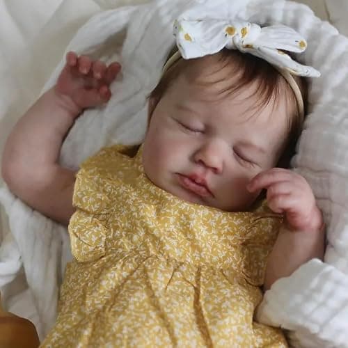 Anano Full Silicone Reborn Baby Doll Girl 20 in Realistic Baby Dolls Silicone Full Body Lifelike Newborn Babies Reborn Toddler Dolls Soft Real Life Like Babys Doll Washable thumbnail 3