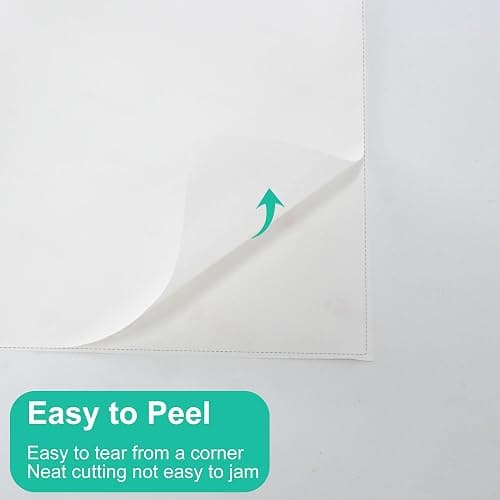 L LIKED 30 Printable White Sticker Paper Full Sheet Label, Matte, 8.5" x 11" for Laser & Inkjet Printing (30 Sheets) thumbnail 4